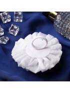 Бант для волос на резинке «Школьница», волнушка классика, d=11 см, белый - Фото 4