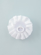 Бант для волос на резинке «Школьница», волнушка классика, d=11 см, белый - Фото 6