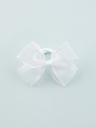 Бант для волос на резинке «Бантик», кружевной край полоски, 9 см, белый (комплект 6 шт) - фото 52266325