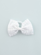 Бант для волос на резинке «Бантик», хрусталь клетка, 9 см, белый - Фото 5