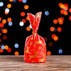 Пакет полиэтиленовый подарочный новогодний с ушками «Олени», 13×23 см - Фото 2