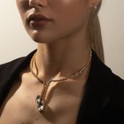 Колье «Драгоценность» окружность, белое в золоте - Фото 1