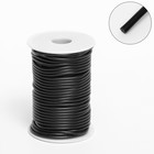 Шнур каучуковый на бобине, 25 м, неполый, d=3 мм, цвет чёрный - Фото 2