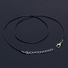 Шнурок каучуковый, неполый, 50 см, d=1 мм, цвет чёрный в серебре - фото 319018963