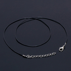 Шнурок каучуковый, неполый, 55 см, d=1 мм, цвет чёрный в серебре - фото 319018966