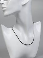 Шнурок каучуковый, неполый, 55 см, d=1.5 мм, чёрный в серебре (комплект 10 шт) - фото 59782393