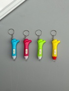 Фонарик брелок для ключей на кольце «Лайк», 3×AG3, МИКС - Фото 1