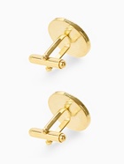 Запонки «Круг» линии, чёрные в золоте - Фото 4