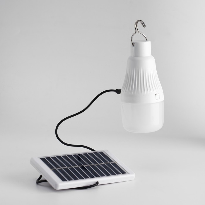 Фонарь кемпинговый аккумуляторный, 10 Вт, 500 мАч, 6 В, 20 SMD, 3 режима, солнечная батарея - Фото 1