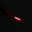 Лазерная указка, дальность 500 м, 405 нм, 2 ААА, красный луч, 15.5 х 1.5 см - фото 9952966