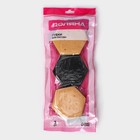 Губки для тефлоновой посуды Доляна, 3 шт., в вакуумной упаковке - Фото 5