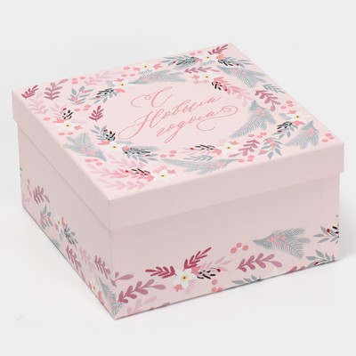 Набор новогодних подарочных коробок 10 в 1 Happy New year, 10×10×6 ‒ 28×28×15 см, Новый год