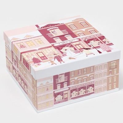 Набор новогодних подарочных коробок 10 в 1 Happy New year, 10×10×6 ‒ 28×28×15 см, Новый год