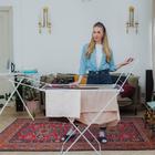 Сушилка для белья напольная складная Доляна, рабочая длина 16 м, белая - Фото 9