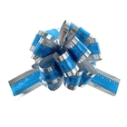 Бант-шар №3,2 "Серебряный блеск", цвет синий - Фото 4