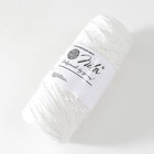 Шнур для вязания 100% полиэфир, ширина 3 мм 100м (белый) - Фото 2