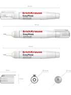 Ручка-корректор 7 мл, ErichKrause EasyMask, с металлическим наконечником, экономичный расход, на основе растворителя - Фото 2