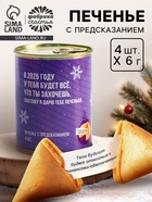 Печенье с предсказаниями на новый год «Будет все, что ты захочешь» 4 шт - Фото 1