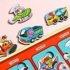 Пазлы деревянные "Транспорт", автобус, 9 деталей, 28.5х19 см - фото 45441862