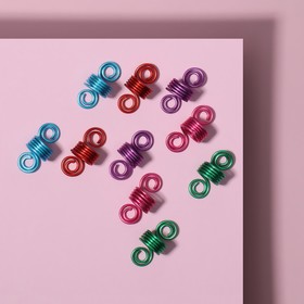 Пирсинг для волос «Спираль», 2,1 × 0,9 см, 10 шт, разноцветный