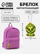 Светоотражающий элемент «Львёнок», двусторонний, 4.5×6 см, МИКС - Фото 1