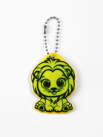 Светоотражающий элемент «Львёнок», двусторонний, 4.5×6 см, МИКС