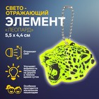 Светоотражающий элемент «Леопард», двусторонний, 5,5 × 4,4 см, цвет МИКС - Фото 1