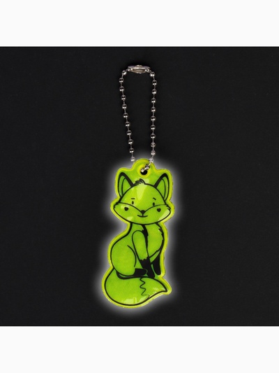 Светоотражающий элемент «Лиса», двусторонний, 3×5.8 см, МИКС