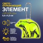 Светоотражающий элемент «Медведь», двусторонний, 5,5 × 4,2 см, цвет МИКС - фото 9929937