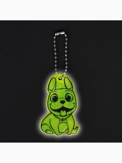 Светоотражающий элемент «Бульдог», двусторонний, 3.6×5.7 см, МИКС