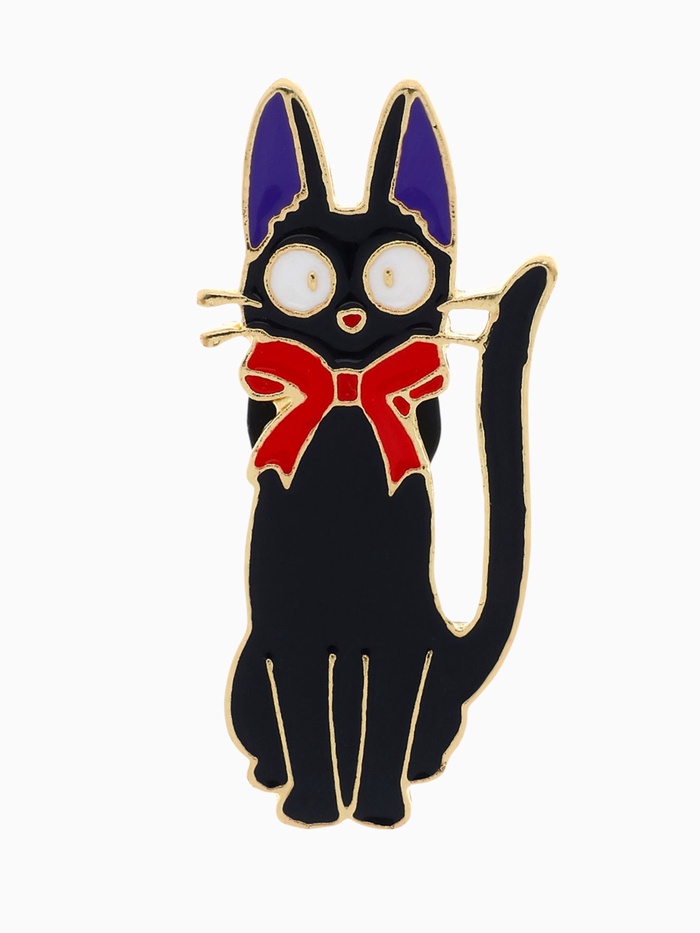 Значок «Кот» интеллигент, цветной в золоте - Фото 1