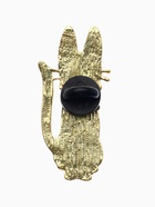 Значок «Кот» интеллигент, цветной в золоте - Фото 2