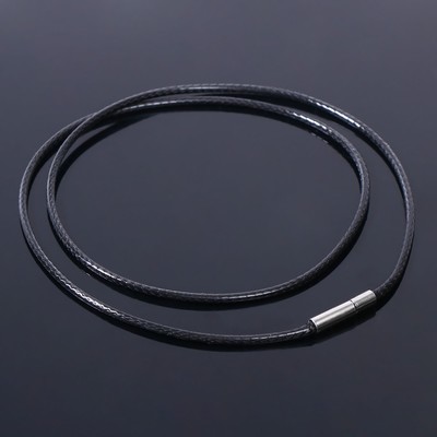 Корейская вощёная нить, 45 см, d=1,5 мм, цвет чёрный
