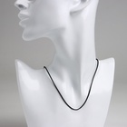 Шнурок кожаный d=1,5 мм, 50 см, цвет чёрный (комплект 10 шт) - фото 30796656