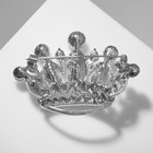 Брошь «Корона» лучистая, цвет белый в серебре - Фото 2