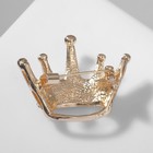Брошь «Корона» мини, цвет белый в золоте - Фото 2