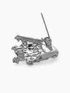 Брошь "Корона" изыск, цвет белый в серебре - фото 809172967