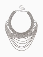 Колье «Водопад» волна, цвет белый в серебре, 25 см - Фото 4