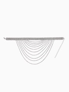 Колье «Водопад» волна, цвет белый в серебре, 25 см - Фото 8