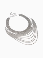 Колье «Водопад» волна, цвет белый в серебре, 25 см - Фото 9