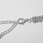 Колье «Водопад» россыпь, цвет белый в серебре, 25 см - Фото 2