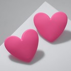 Серьги металл «Сердечки» мультяшные, цвет розовый - Фото 2