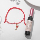 Набор 2 предмета: браслет, тинт для губ «Вино» бокальчик, цвет красный в золоте, 6 см - Фото 2