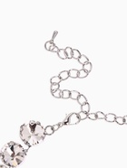 Колье «Драгоценность», капля, белое в серебре, 34 см - Фото 3