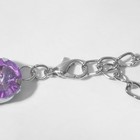 Колье «Драгоценность» капля, сиреневое в серебре, 32 см - Фото 2