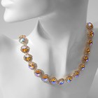 Колье «Драгоценность» круг в стразах, цветное в золоте, 32 см - Фото 1