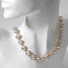 Колье «Драгоценность» круг в стразах, белое в золоте, 32 см - Фото 2