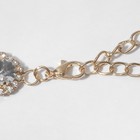 Колье «Драгоценность» круг в стразах, белое в золоте, 32 см - Фото 3