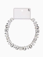 Колье «Драгоценность» геометрия, белое в серебре, 32 см - фото 61549437