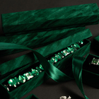 Колье «Драгоценность» геометрия, светло-зелёное в серебре, 32 см - Фото 4